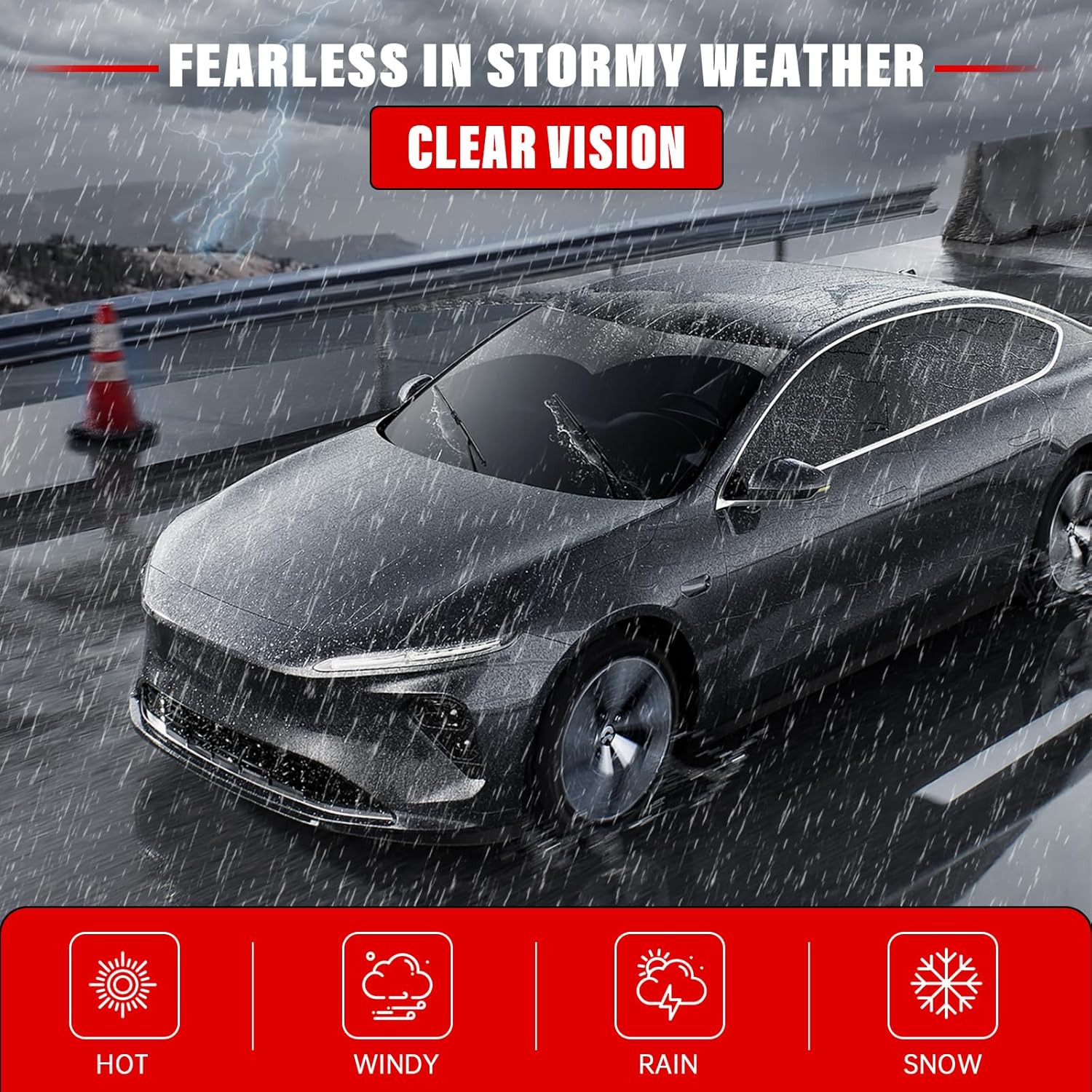 Windshield Wiper Blades Replacement for 2007-2017 Jeep Wrangler 2008-2018 Wrangler JK Original Factory Quality Front Rear Wipers Blade Set for My Car - 15 15 13 (Pack of 3)